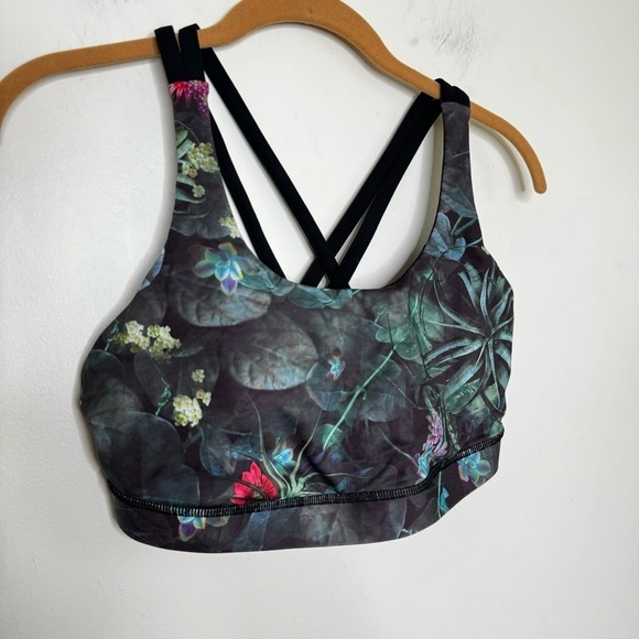 Lululemon Energy Bra Curious Jungle Multi / Black - Picture 4 of 6